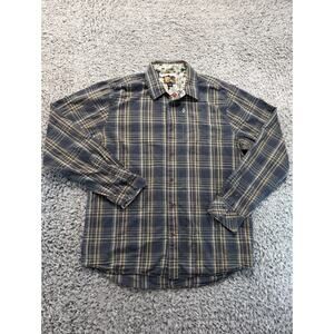 Volcom Shirt Mens Large Blue Preppy Normcore Long Sleeve Plaid Casual Hipster